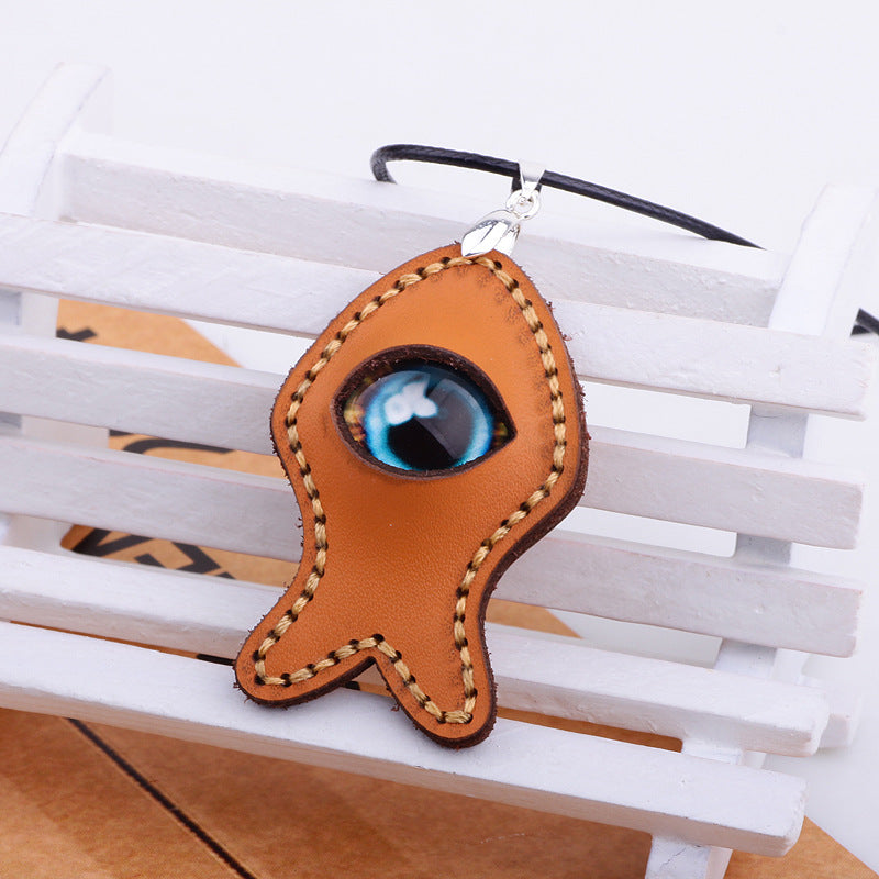 Egyptian Evil Eye Handmade Cowhide Wax Rope Tropical Style Love Guardian Necklace