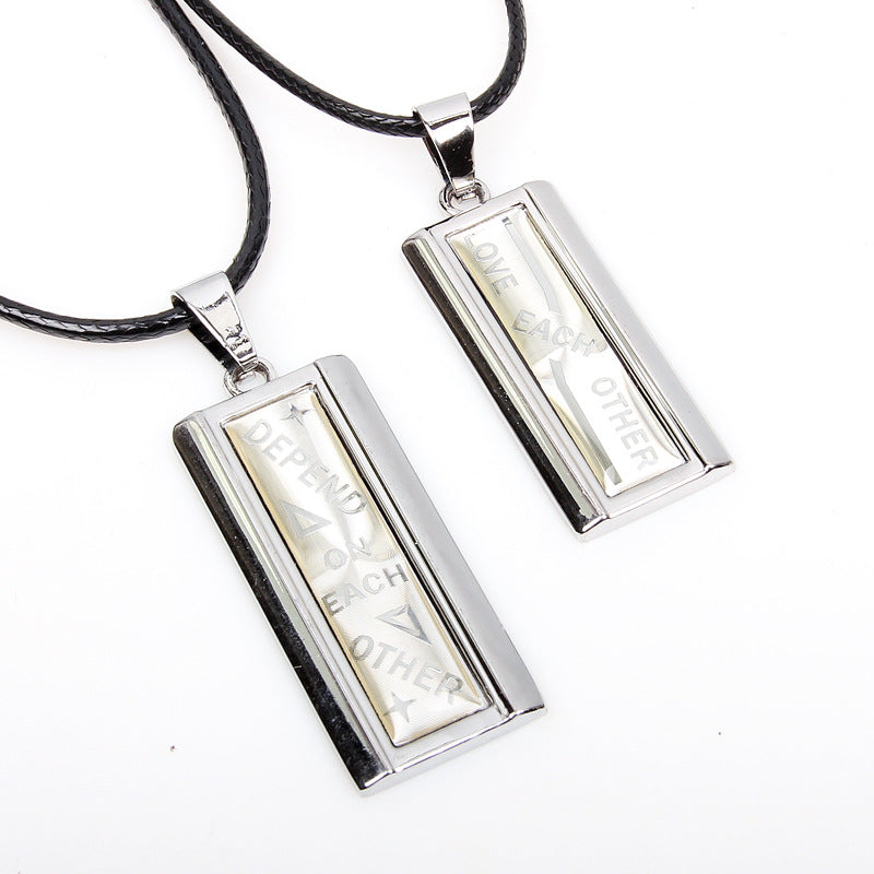 Protect you from the wind and rain | Korean version of fashion couple necklace, a pair
