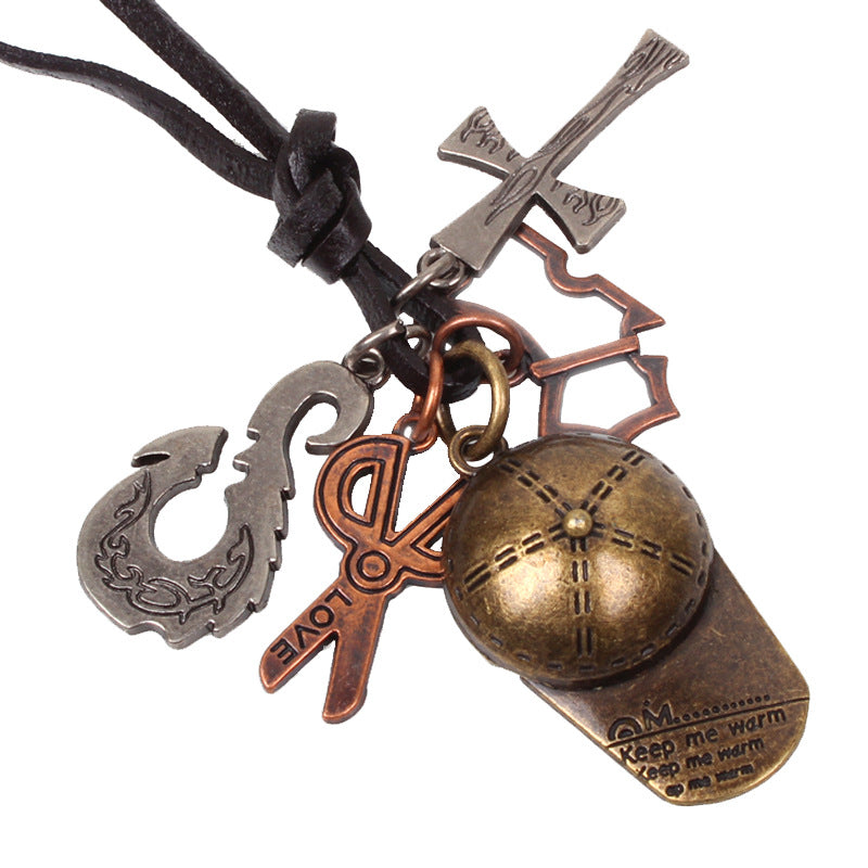 Vintage Copper Energy Guardian Pendant | Street Trend Necklace