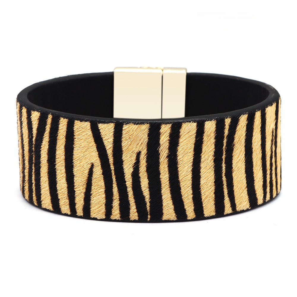 Pulsera de crin de caballo con guardián espiritual | Estilo bohemio | Brazalete energético con hebilla magnética 