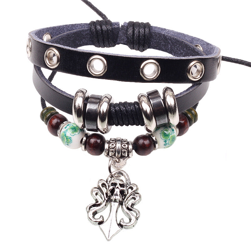 Skull Totem Alloy Bracelet | Personality Trend | Energy Protection