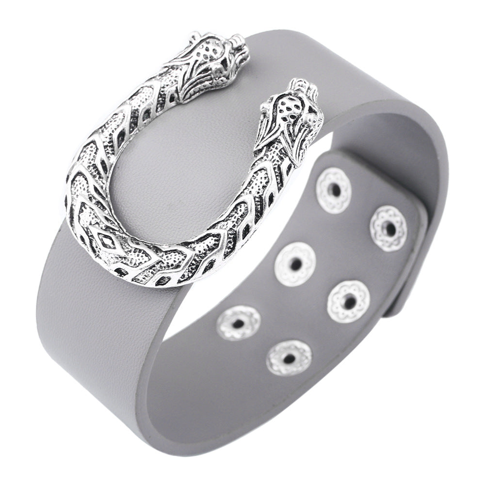 Power Totem PU Alloy Bracelet | Leopard Shape | Aura Enhancement