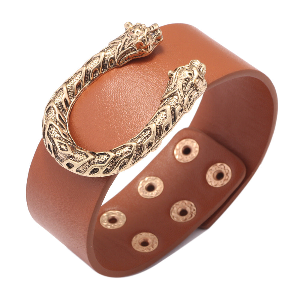 Power Totem PU Alloy Bracelet | Leopard Shape | Aura Enhancement