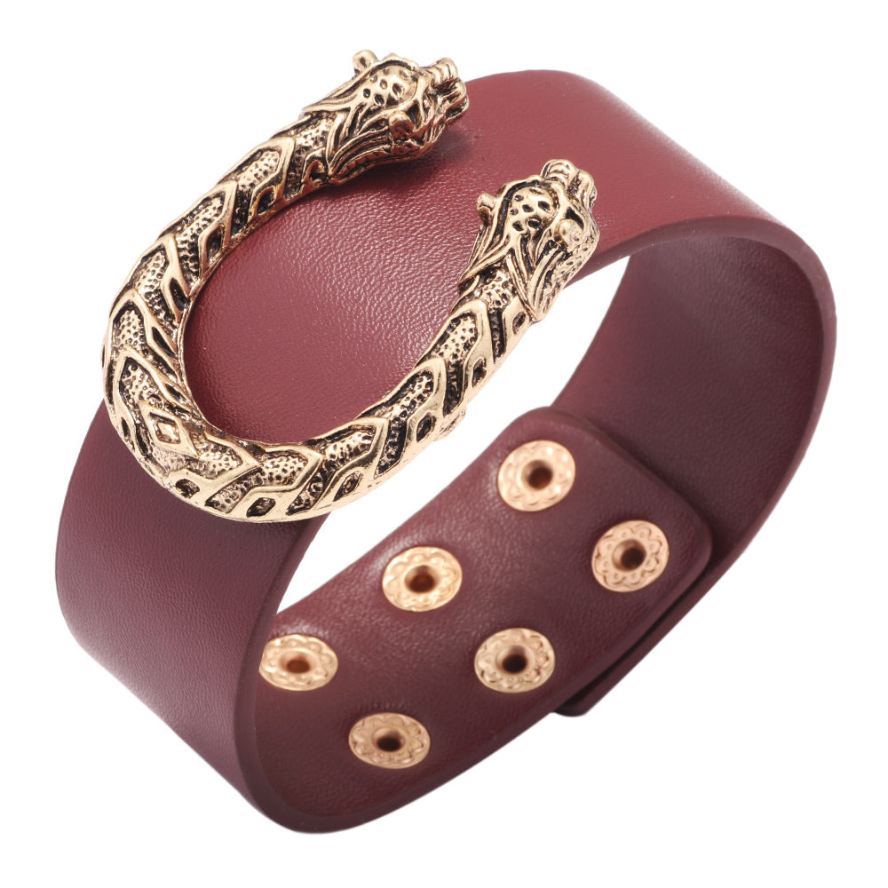 Power Totem PU Alloy Bracelet | Leopard Shape | Aura Enhancement