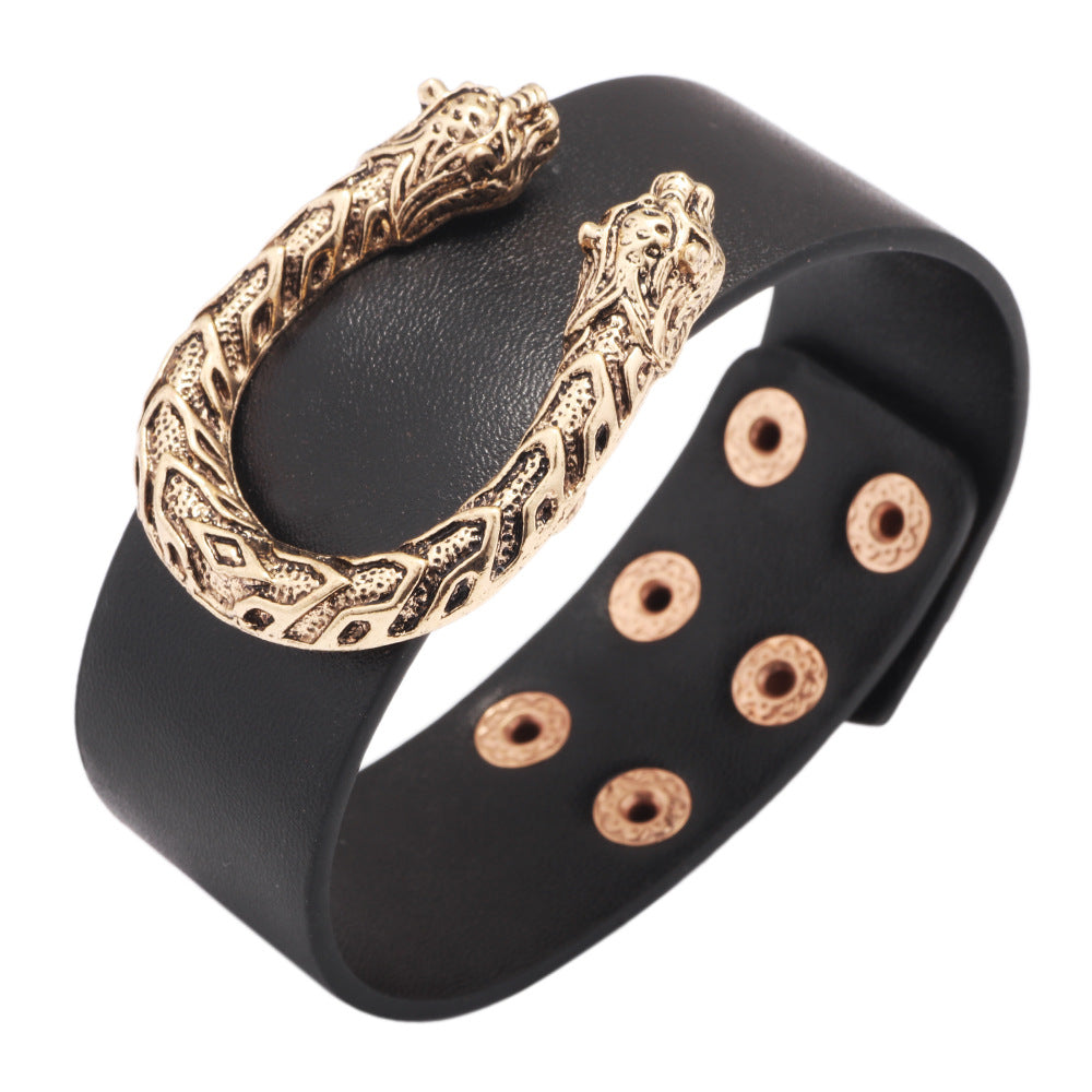 Power Totem PU Alloy Bracelet | Leopard Shape | Aura Enhancement