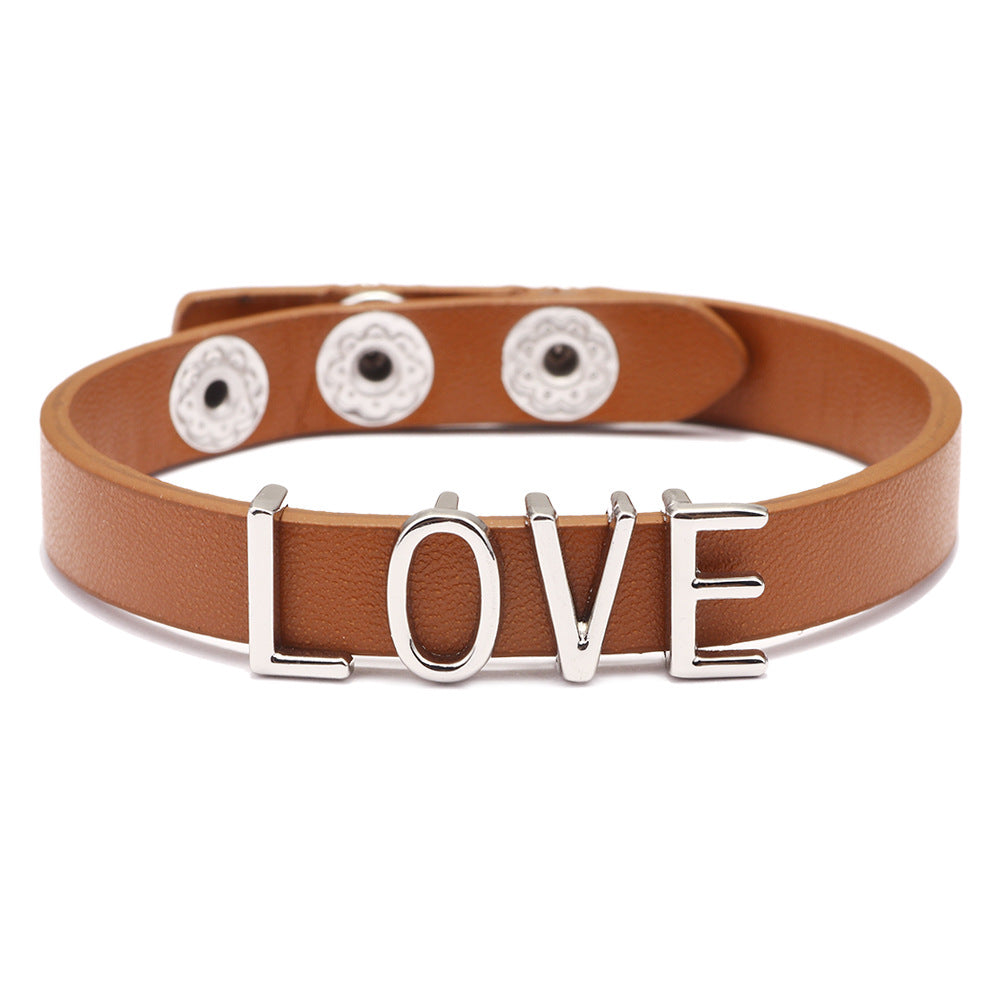 Love Symbol PU Soft Leather Alloy Bracelet | Exclusive for Students | Protection and Companionship