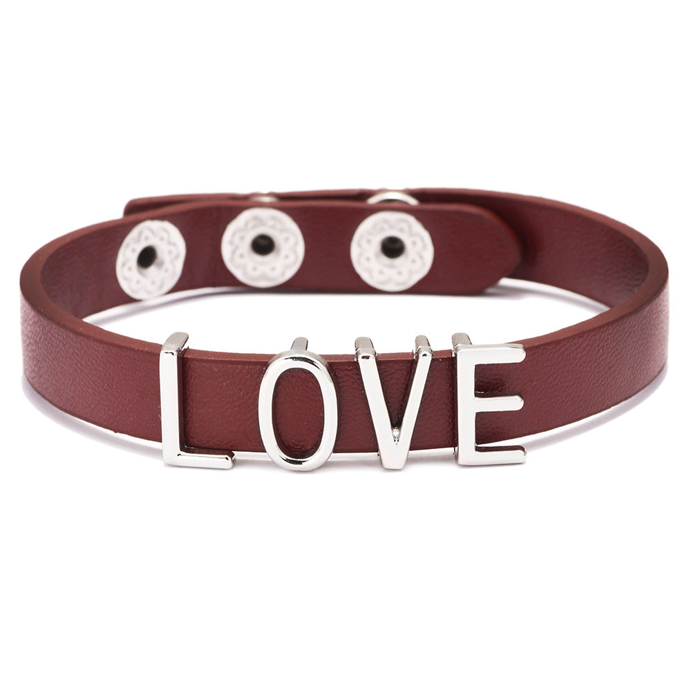 Love Symbol PU Soft Leather Alloy Bracelet | Exclusive for Students | Protection and Companionship