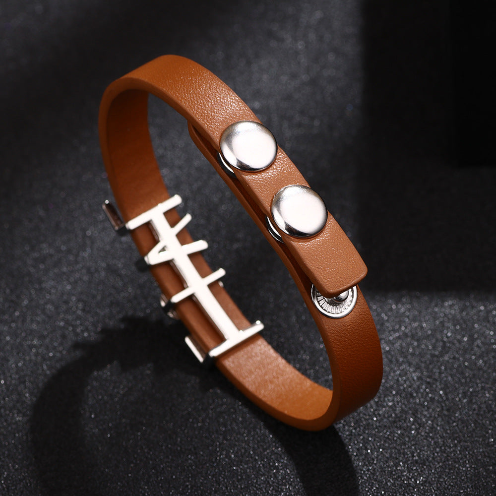 Love Symbol PU Soft Leather Alloy Bracelet | Exclusive for Students | Protection and Companionship