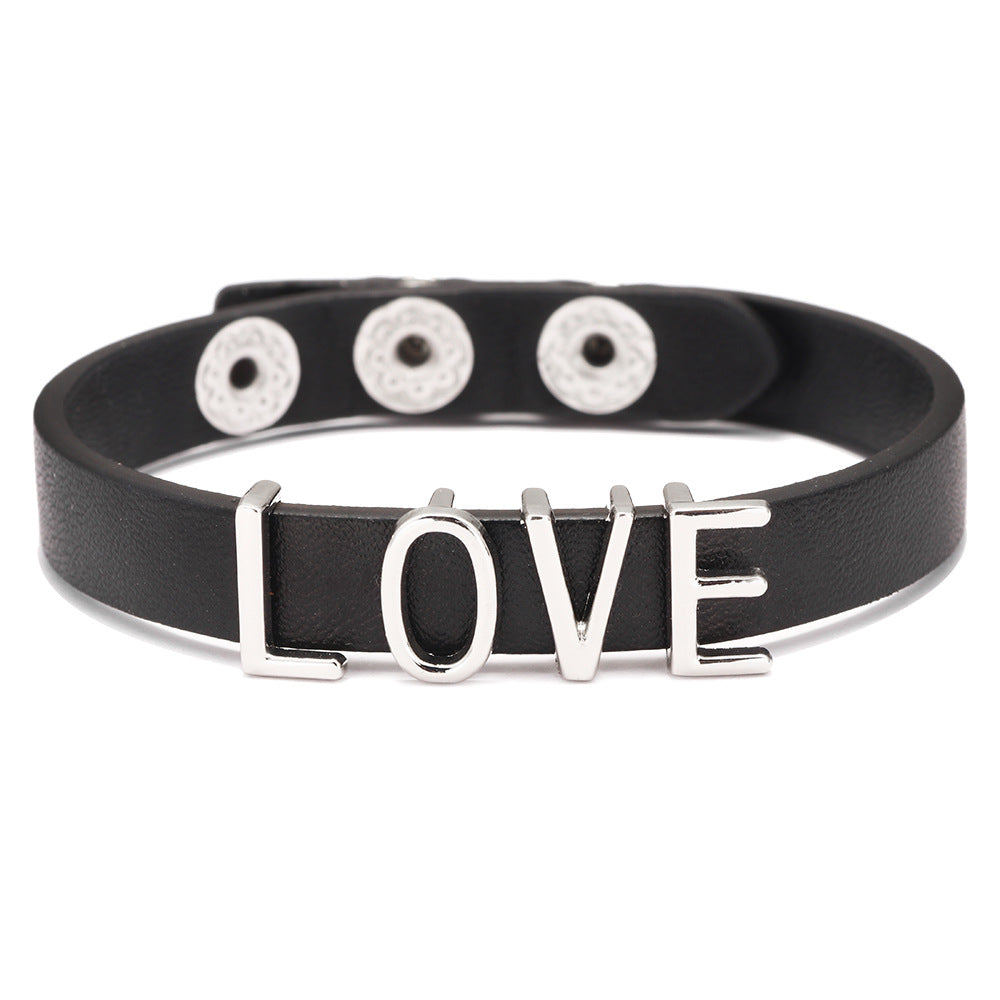 Love Symbol PU Soft Leather Alloy Bracelet | Exclusive for Students | Protection and Companionship