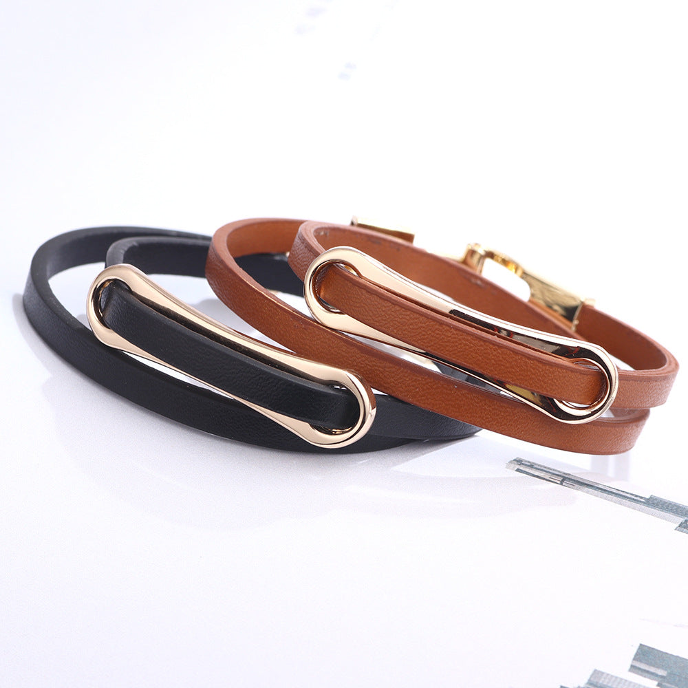 Spiritual Alloy PU Leather T - buckle | Energy Conversion | Multi - scene Adaptable Dual - use Bracelet and Necklace