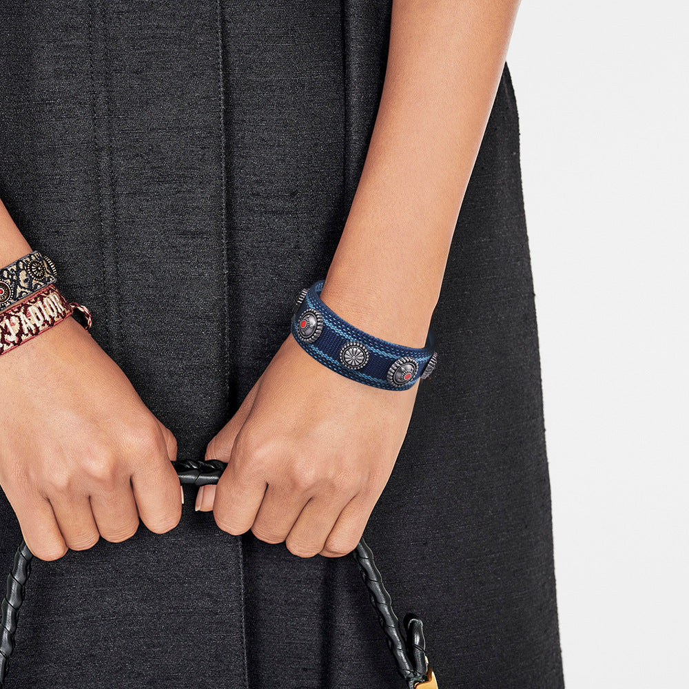 Ethnic Charm · Alloy Rivet Braided Tassel Bracelet | Retro Fashion | Flexible and Versatile