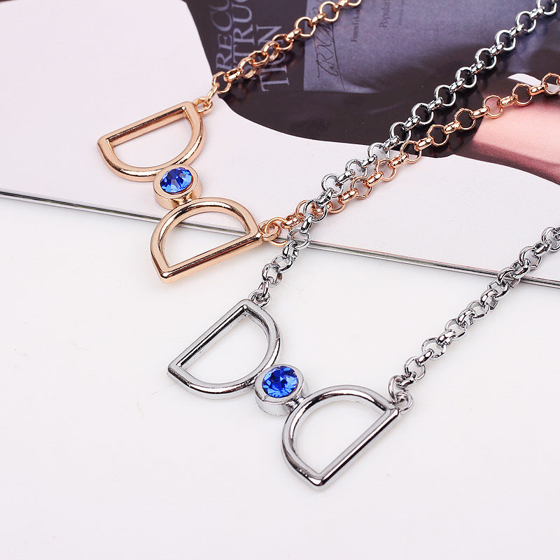 Fashion Letter Creative Pendant | Love Metal Chain | Couple Hot Sale Necklace | Diamond Design