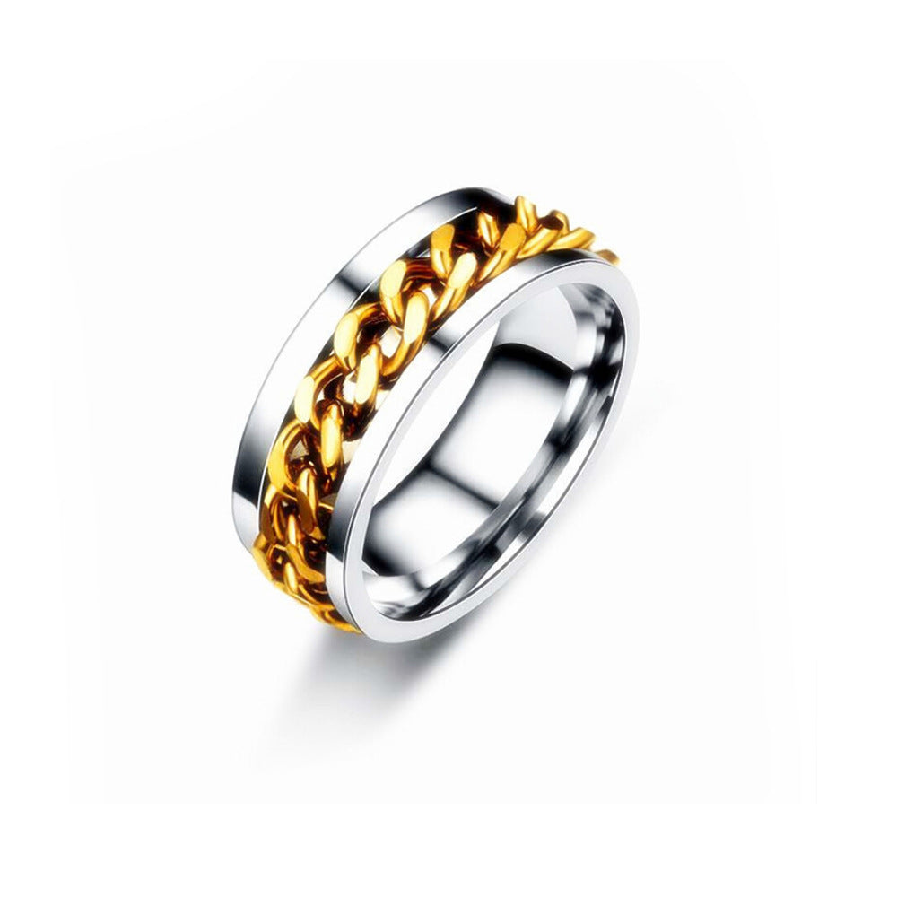 Trendy Rotating Titanium Steel Chain Ring | Bottle Opener | Essential for Hip-hop Style