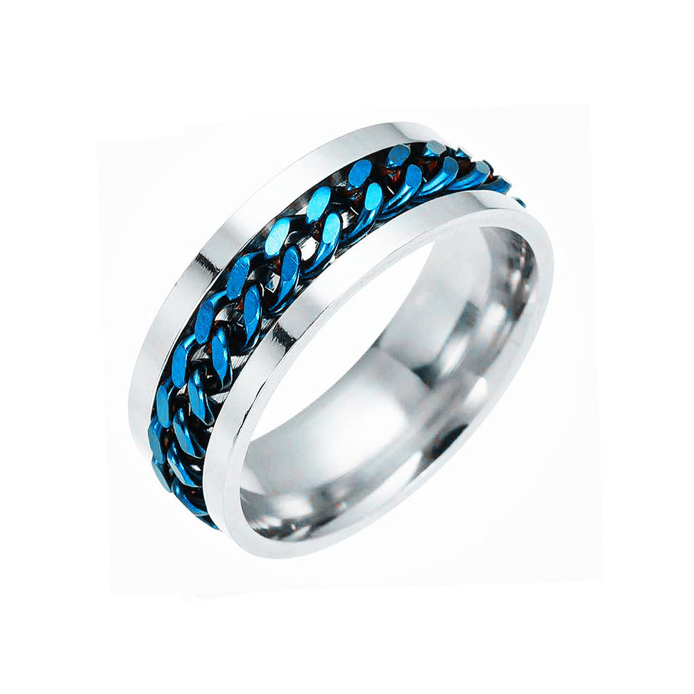 Trendy Rotating Titanium Steel Chain Ring | Bottle Opener | Essential for Hip-hop Style