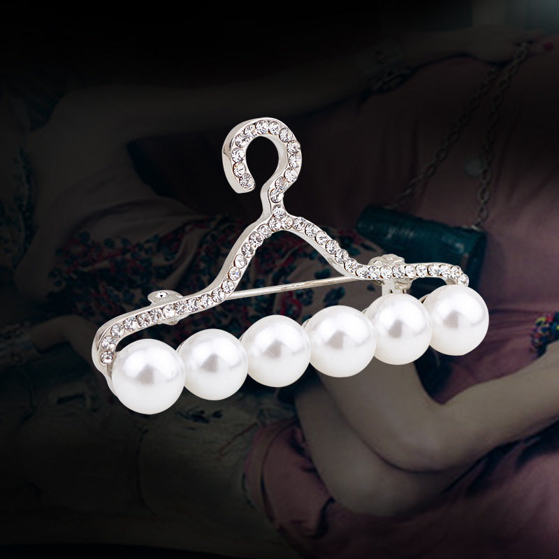 Trendy Pearl Hanger Brooch | Fashion Accessories | Glamour Enhancement | Elegant Accessories