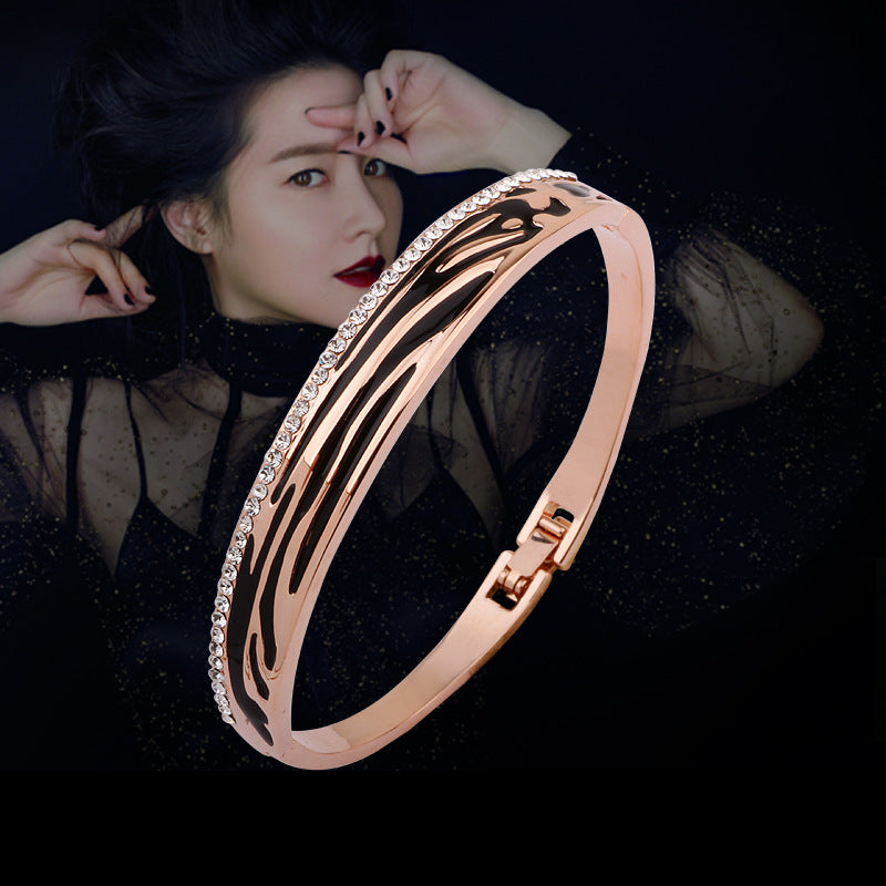 Vintage Leopard Rose Gold Bracelet | Diamond Set | Spiritual Healing