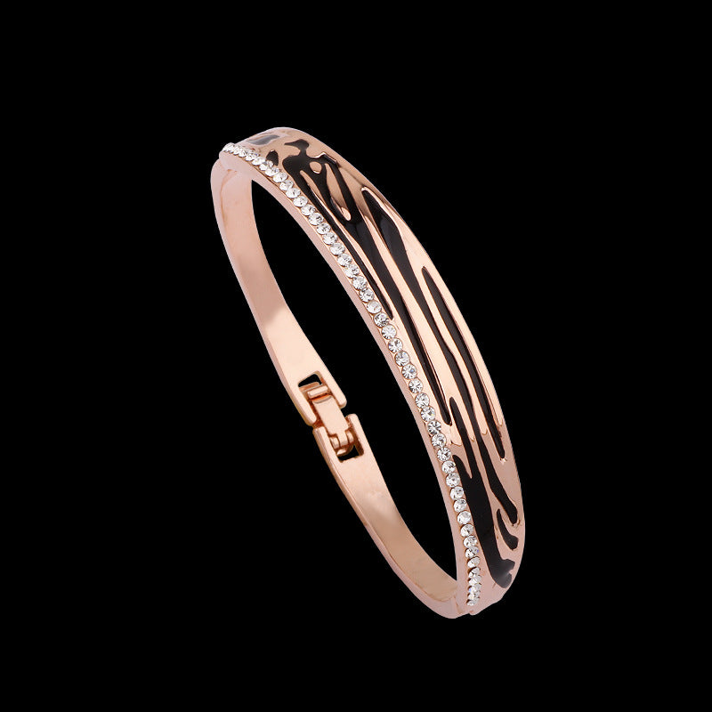Vintage Leopard Rose Gold Bracelet | Diamond Set | Spiritual Healing