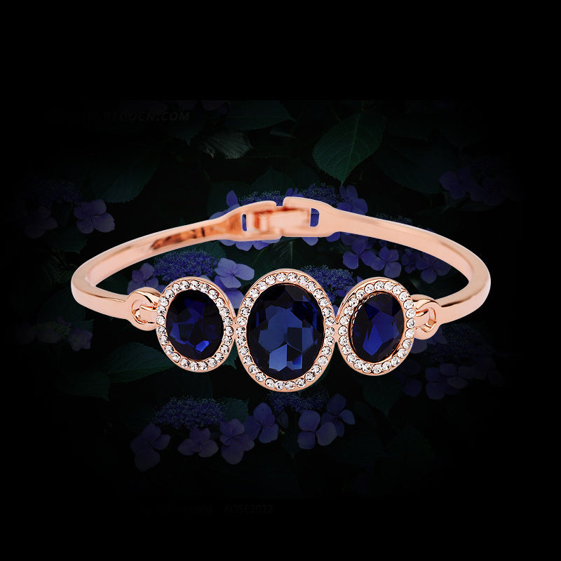 Roségold Moran Kristall Diamant Armband | Glücksbringer | Geschenke für die Freundin 