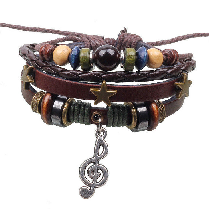 Versatile Premium Handmade Leather Rope Weaving Men's and Women's Jewelry | Healing Energy Bracelets | Spiritual Amulets