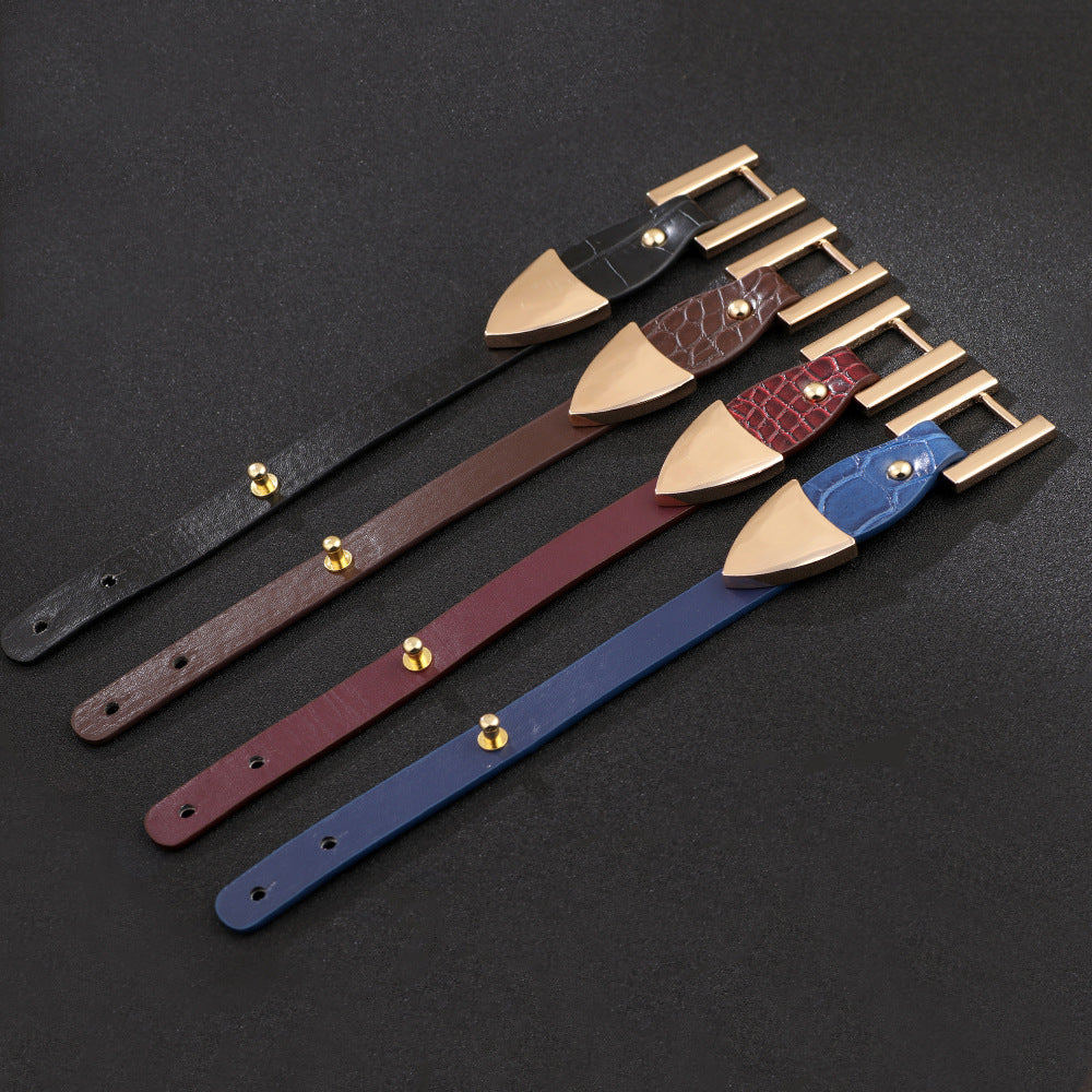 Mysterious Crocodile Charm PU Leather Bracelet | Versatile and Stylish | Essential for Ladies' Elegance