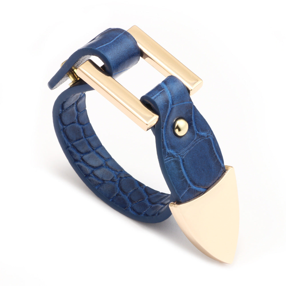 Mysterious Crocodile Charm PU Leather Bracelet | Versatile and Stylish | Essential for Ladies' Elegance