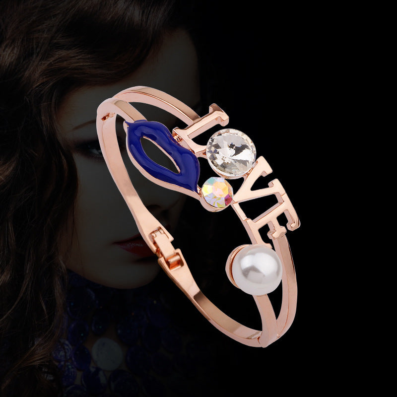 Spiritual Rose Gold Handmade Lip Bracelet | Love Guardianship | Fashion Accessories