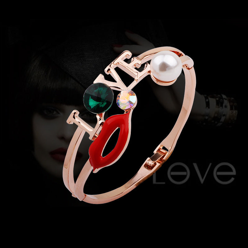 Spiritual Rose Gold Handmade Lip Bracelet | Love Guardianship | Fashion Accessories