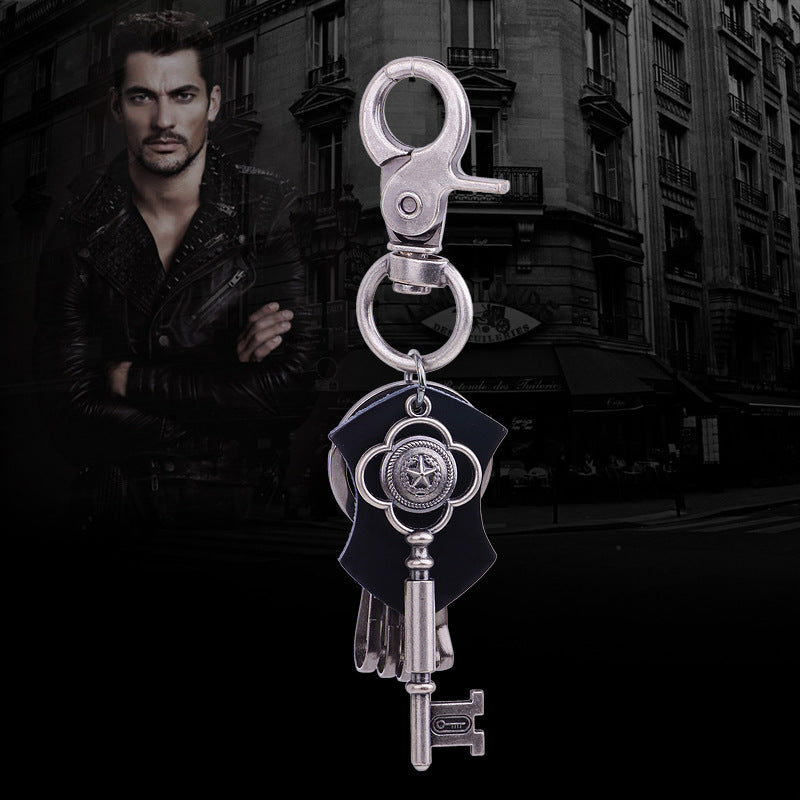 Nordic Rune Genuine Leather Keychain | Fortune Guardianship | Stylish Hanging Ring