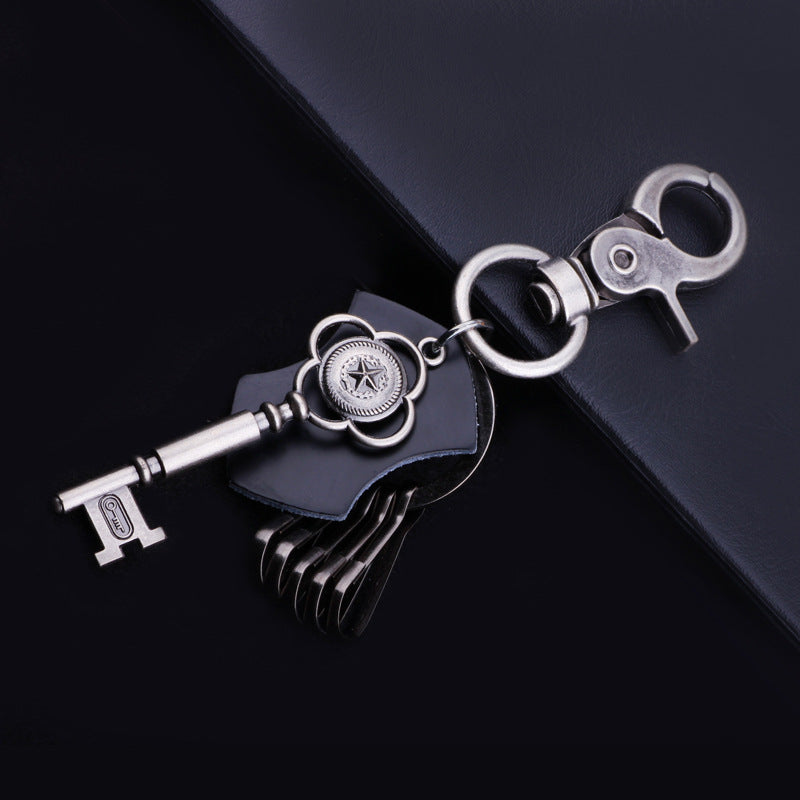 Nordic Rune Genuine Leather Keychain | Fortune Guardianship | Stylish Hanging Ring