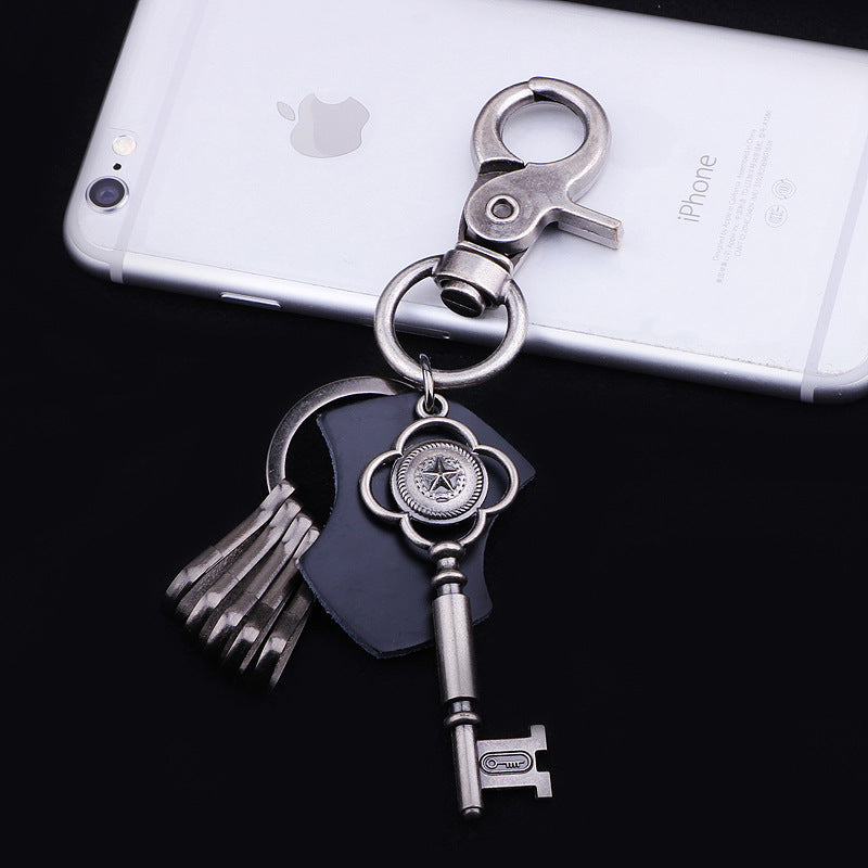 Nordic Rune Genuine Leather Keychain | Fortune Guardianship | Stylish Hanging Ring