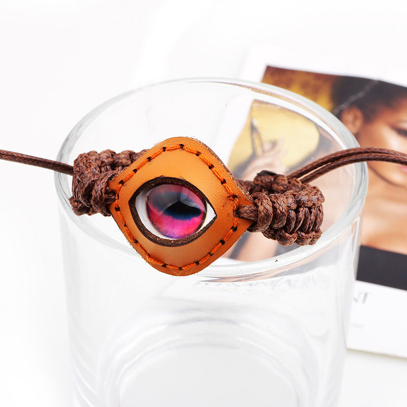 Atlantis Guardian Genuine Leather Luminous Stone Ocean Eye Energy Bracelet