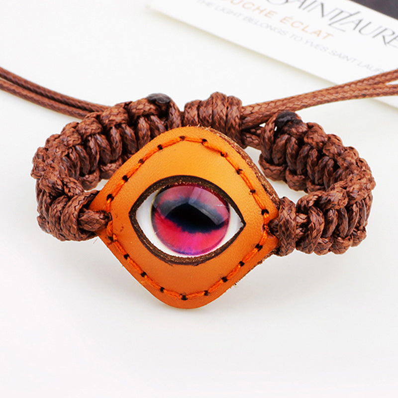 Atlantis Guardian Genuine Leather Luminous Stone Ocean Eye Energy Bracelet