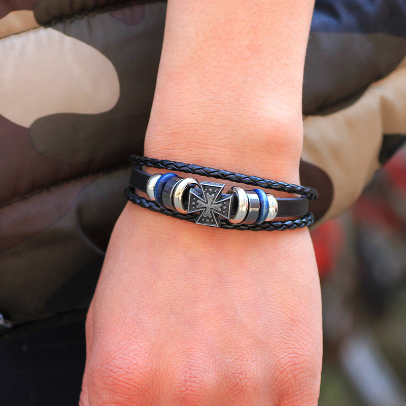 Ancient Greek Mysterious Cross Metal Bracelet | Energy - guarding Spiritual