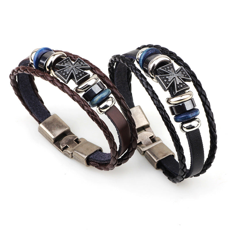 Ancient Greek Mysterious Cross Metal Bracelet | Energy - guarding Spiritual