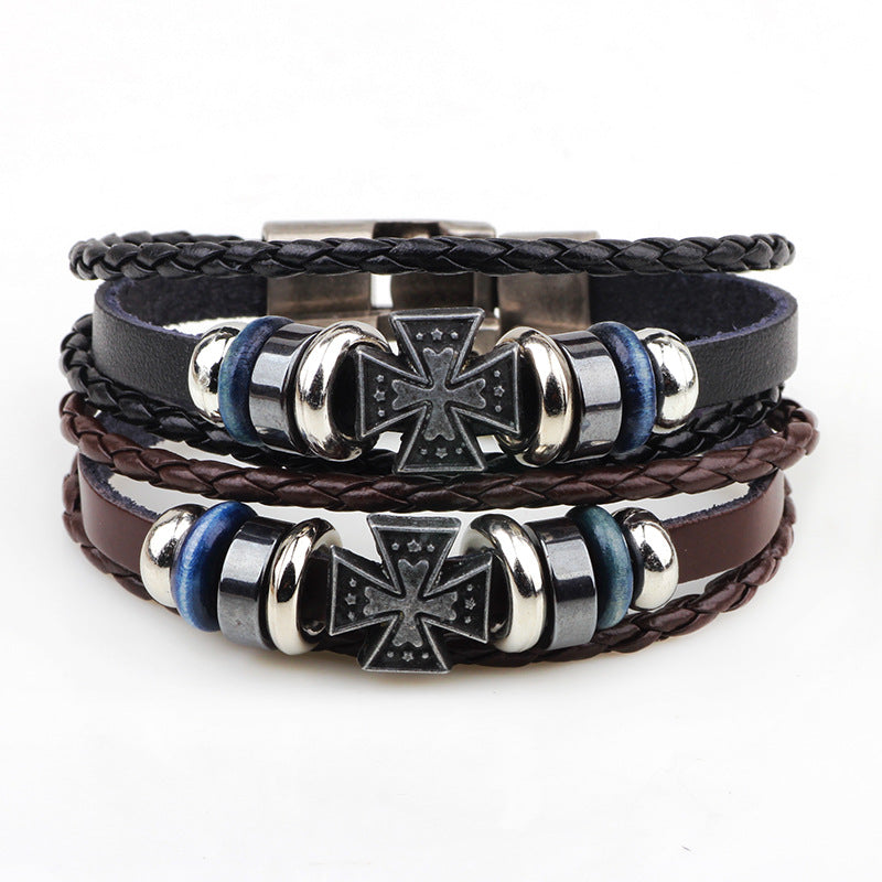 Ancient Greek Mysterious Cross Metal Bracelet | Energy - guarding Spiritual