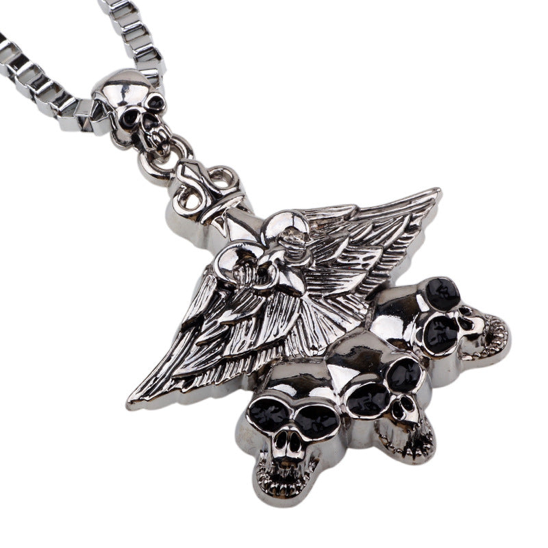 Dark Mysticism Metal Skull Hip - Hop Punk Box Chain | Men's Energy Necklace