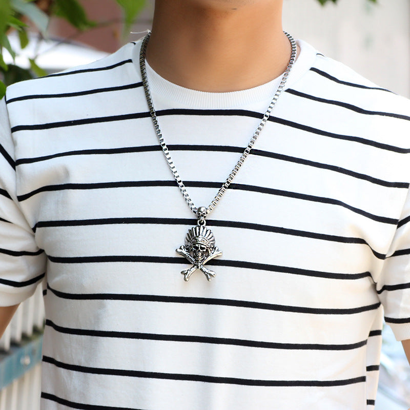 Indian Skull Totem Retro Pendant Necklace | Mysterious Protection