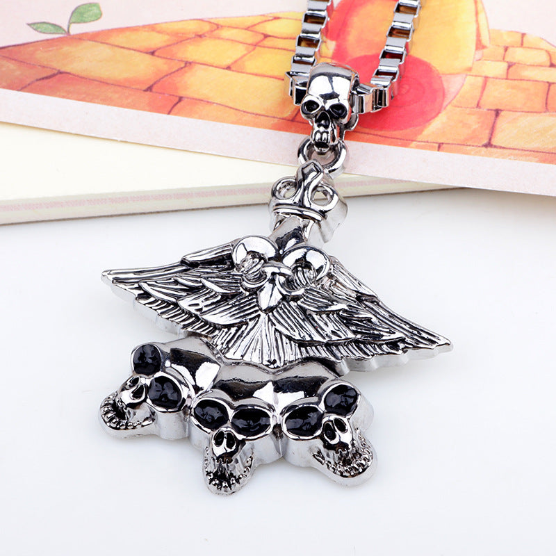 Dark Mysticism Metal Skull Hip - Hop Punk Box Chain | Men's Energy Necklace