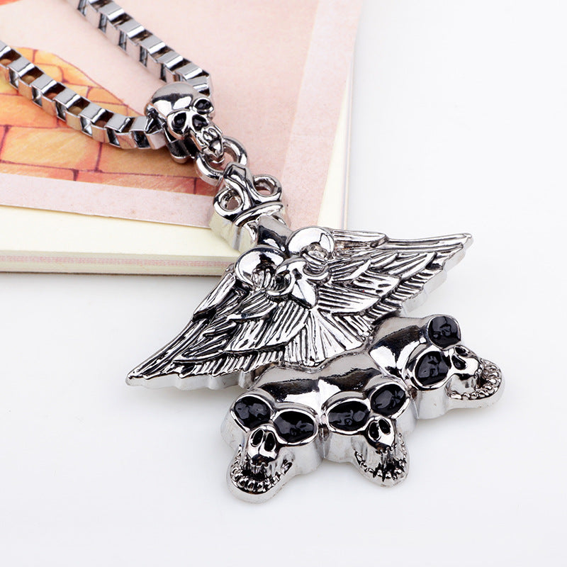 Dark Mysticism Metal Skull Hip - Hop Punk Box Chain | Men's Energy Necklace
