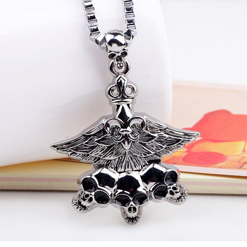 Dark Mysticism Metal Skull Hip - Hop Punk Box Chain | Men's Energy Necklace