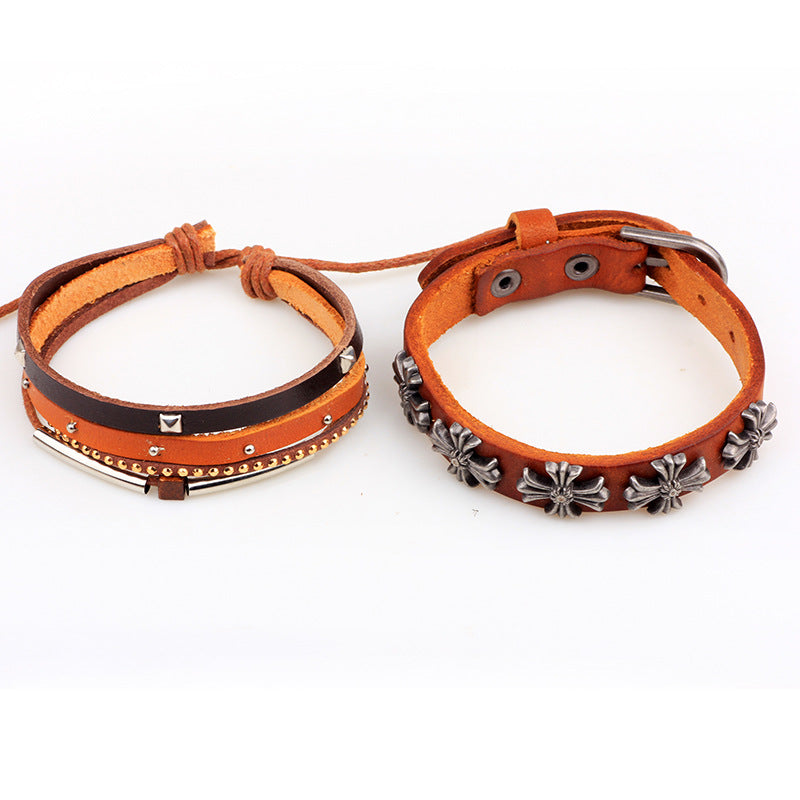 Christian Cross Image Red Rope Braided Alloy Multi - strand DIY Bracelet | Faith Guardianship