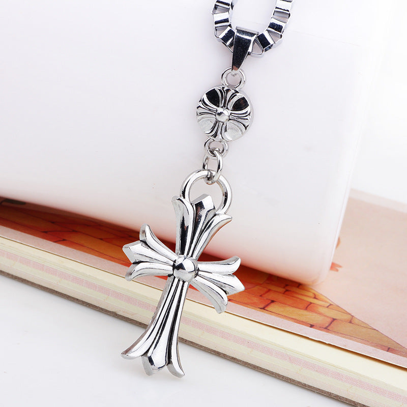 Christian Elements Retro Handmade Cross Pendant Necklace | Men's Fashionable and Trendy Accessory