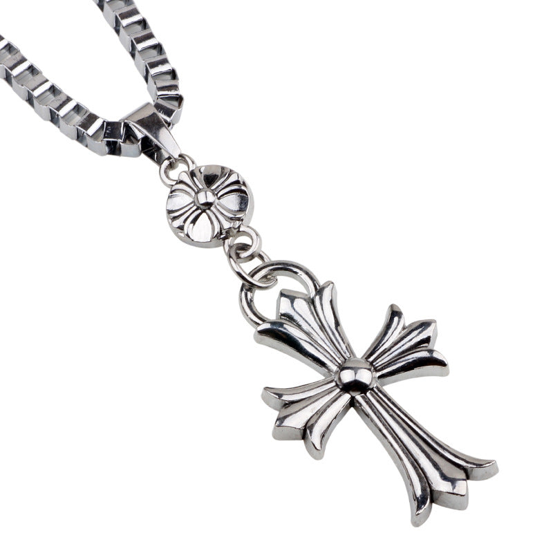 Christian Elements Retro Handmade Cross Pendant Necklace | Men's Fashionable and Trendy Accessory
