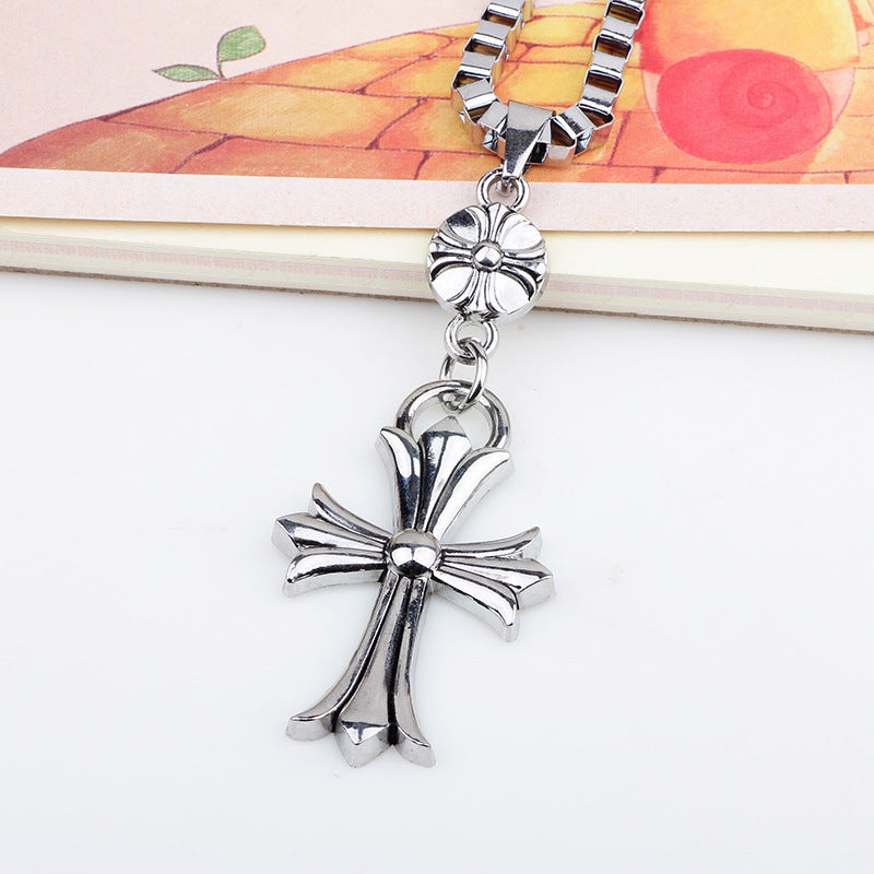 Christian Elements Retro Handmade Cross Pendant Necklace | Men's Fashionable and Trendy Accessory