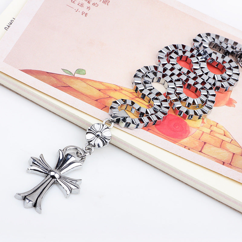 Christian Elements Retro Handmade Cross Pendant Necklace | Men's Fashionable and Trendy Accessory