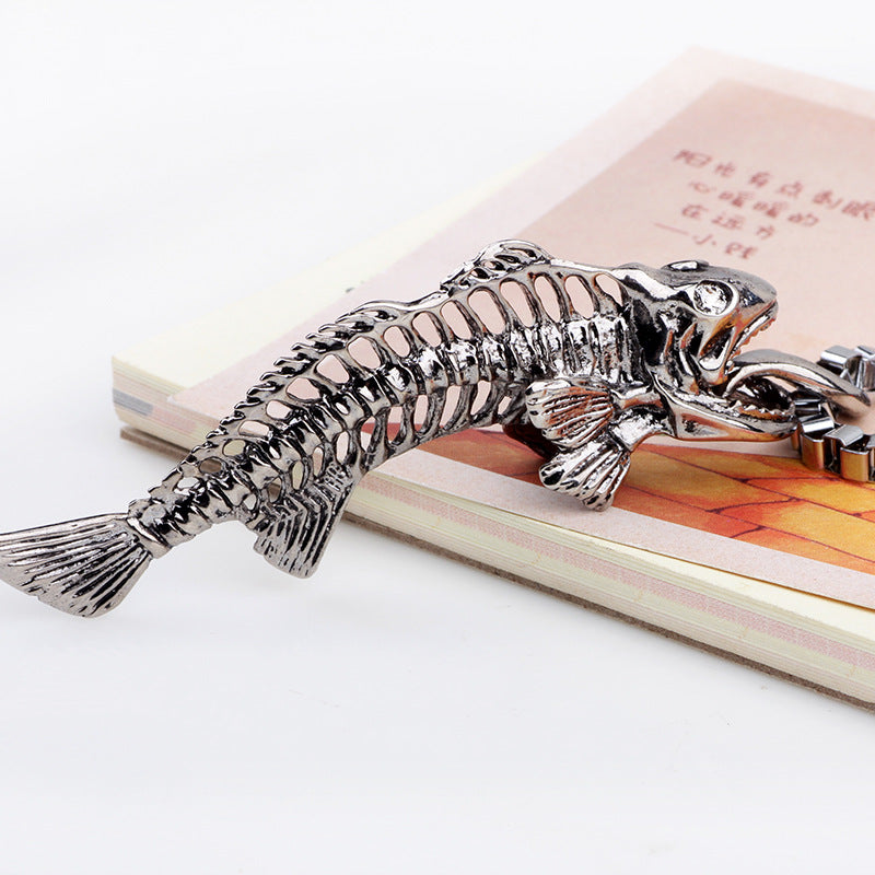 Ancient Fish Spirit Metal Pendant Necklace | Cretaceous Mark | High - end and Versatile Necklace for Men