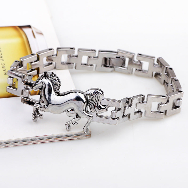 Nordic Rune Handmade Metal Bracelet - Buckle Wristband for Men's Unruly Energy