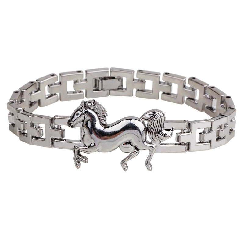 Nordic Rune Handmade Metal Bracelet - Buckle Wristband for Men's Unruly Energy