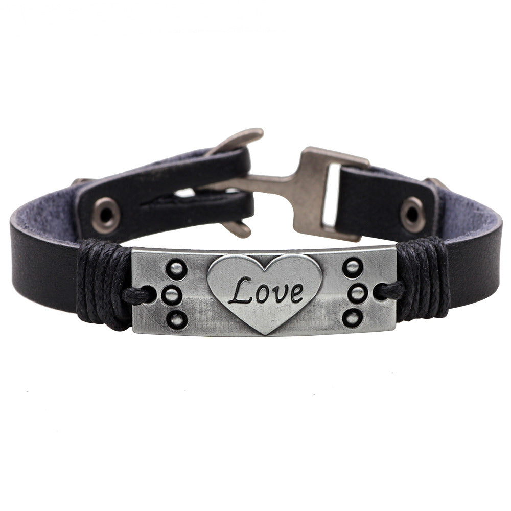 Spiritual Connection Guardian Alloy Leather DIY Braided Bracelet | Token of Love for Couples and Besties