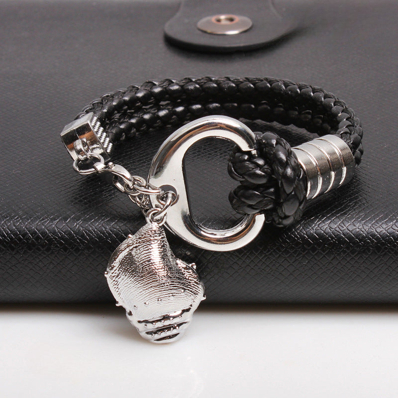 Herrenarmband aus Titanstahl | Mini-Muschel | Personalisiertes Zubehör | Unverzichtbar für trendige Männer
